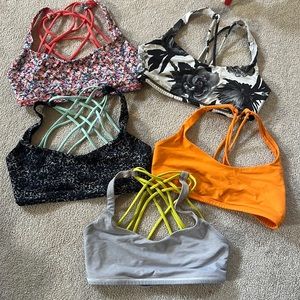 Bundle of size 6 Lululemon bras